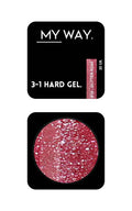 MY WAY. 3-1 hard gel - #014 glitter rose 20ml
