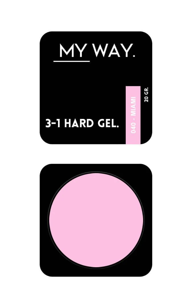 MY WAY. 3-1 hard gel - #040 miami 20ml