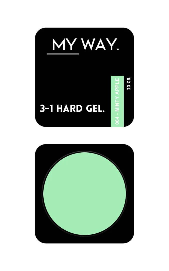 MY WAY. 3-1 hard gel - #064 minty apple 20ml