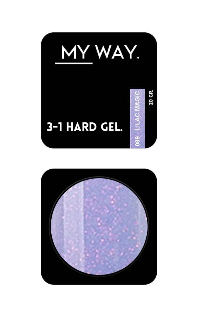 MY WAY. 3-1 hard gel - #089 lilac magic 20ml