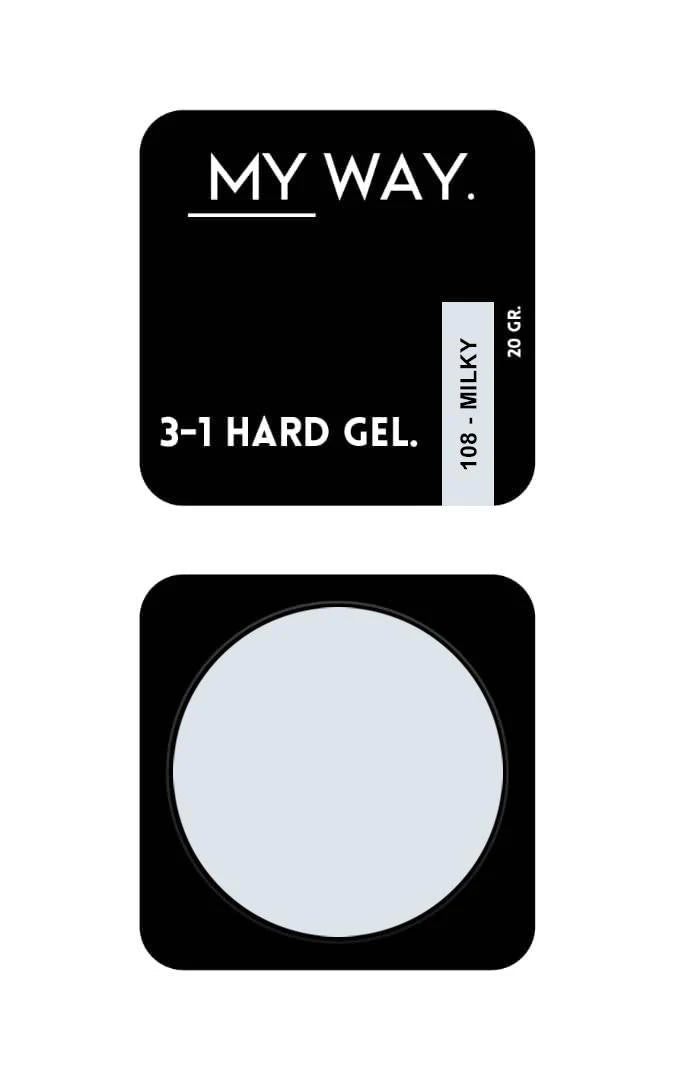 MY WAY. 3-1 hard gel - #108 milky 20ml