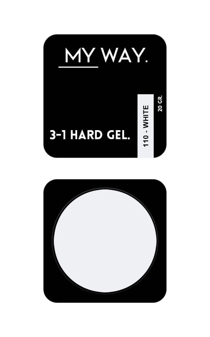MY WAY. 3-1 hard gel - #110 white 20ml