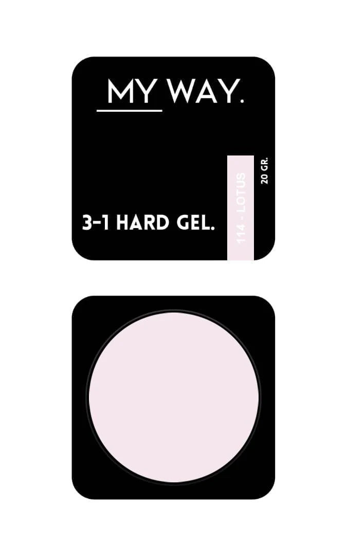 MY WAY. 3-1 hard gel - #114 lotus 20ml