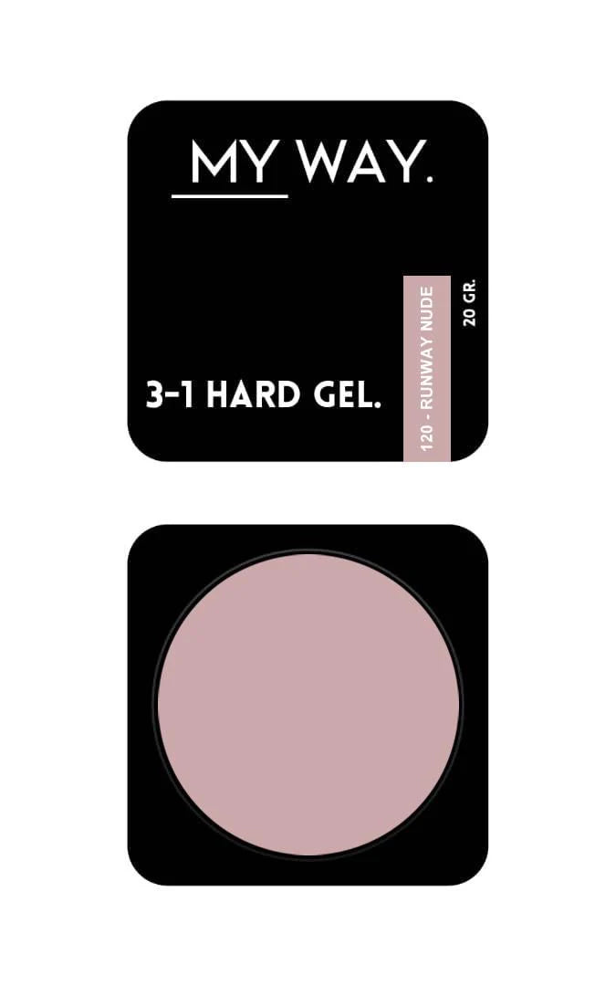 MY WAY. 3-1 hard gel - #120 runway nude 20ml