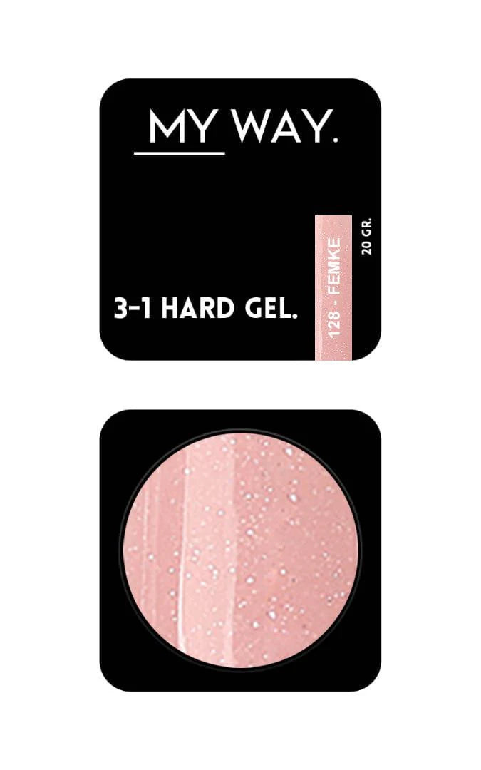 MY WAY. 3-1 hard gel - #128 femke 20ml
