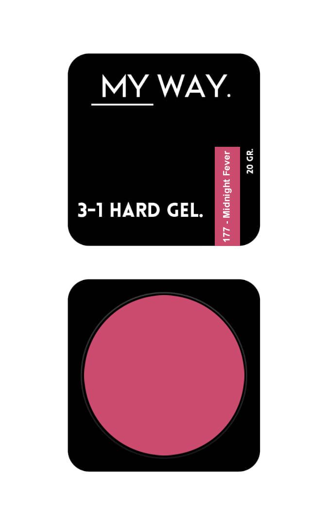 MY WAY. 3-1 hard gel - #177 midnight fever 20ml